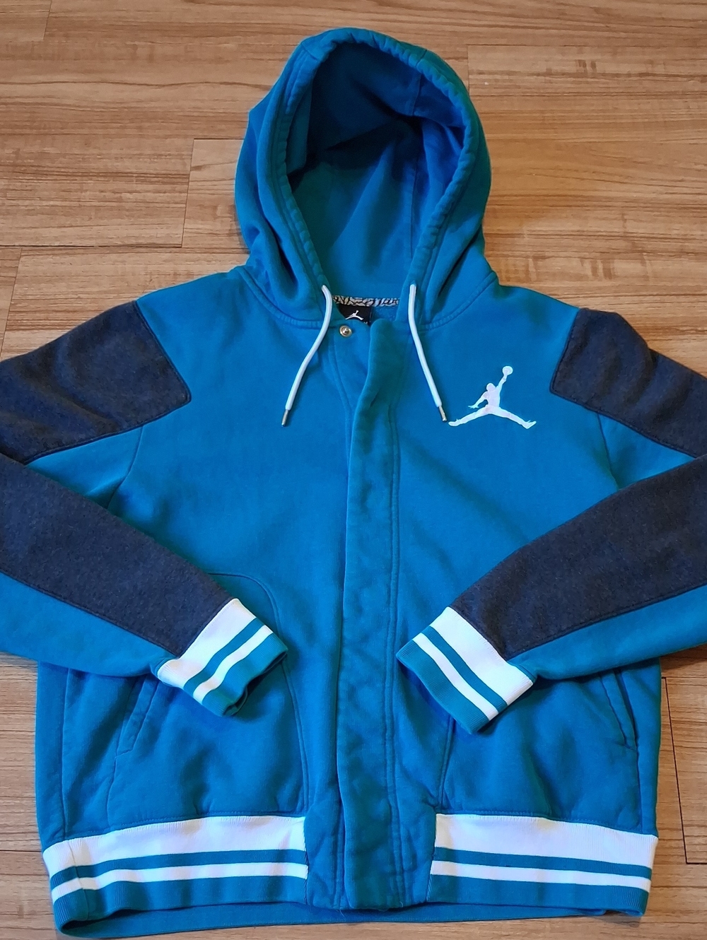 Jordan Blue & Dark Gray Hooded Jacket with White Jumpman